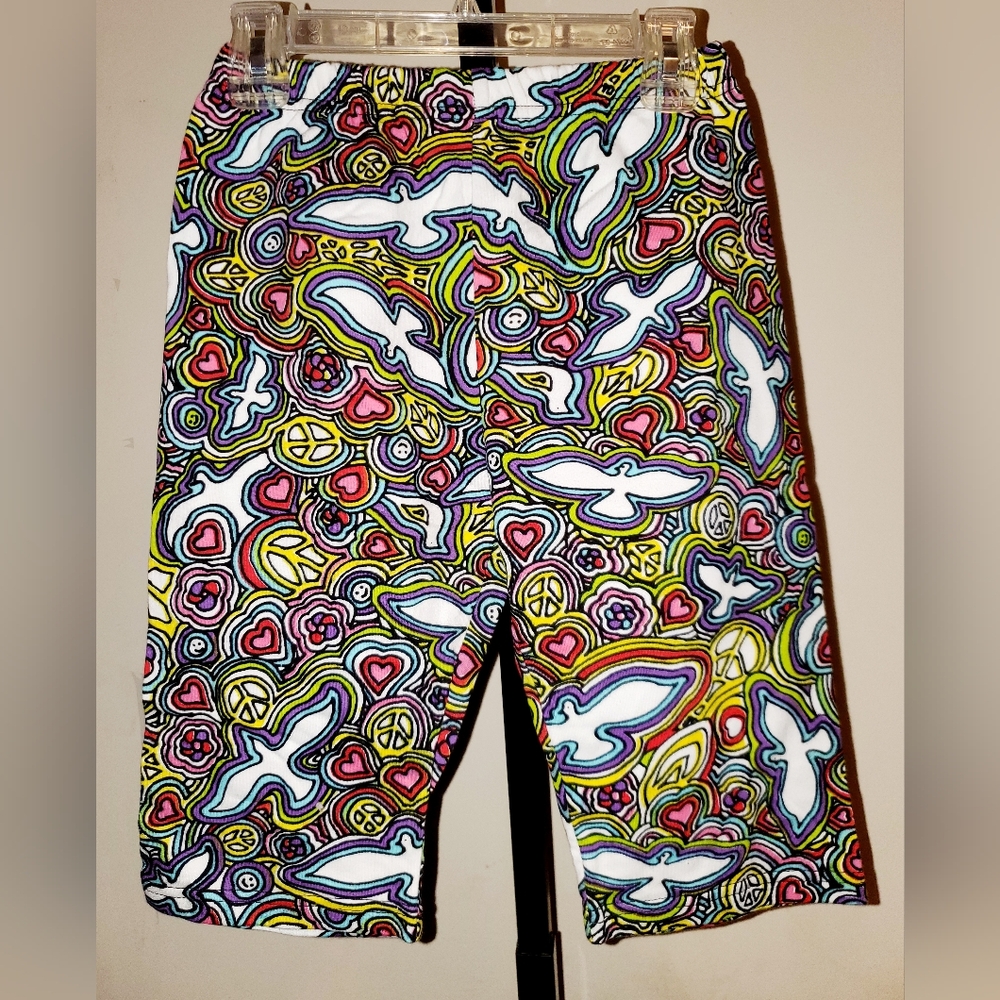 Peace Of Cake Colorful Patterned Shorts NWT